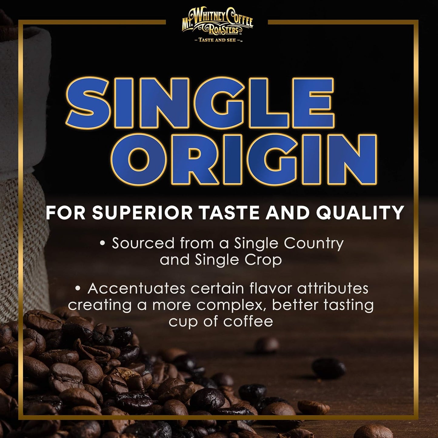 Mt. Whitney Organic Gayo Mountain Sumatra, Medium Dark Roast, Low Acid Coffee (Ground, 5 Lb)