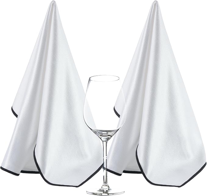 POLYTE Professional Microfiber Wine Glass Fine Polishing Cloth by Polyte