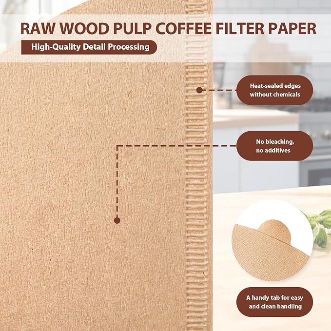200 Count Coffee Filters V-60, Disposable Cone Coffee Filters 2-4 Cup, - Image 5