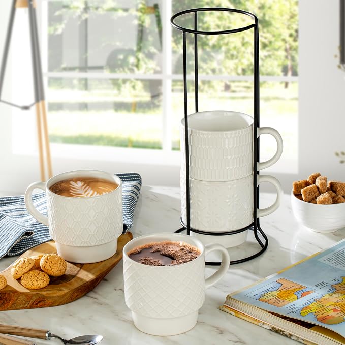 Signature Housewares Stackable Coffee Mug Tower Set - Image 3