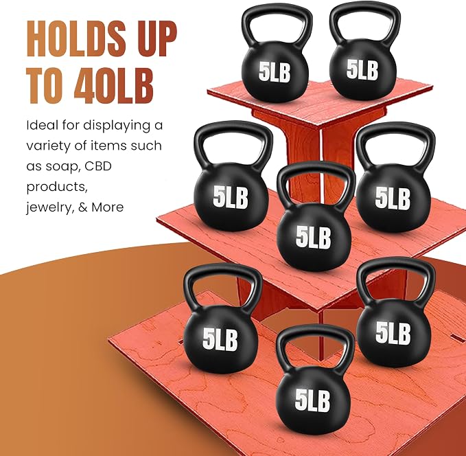 3-Tier Corner Retail Table Display Stand - Image 3