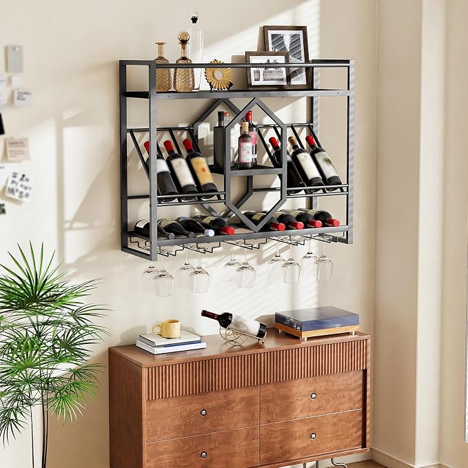 HOOBRO Wall Mounted Wine Rack - Image 3