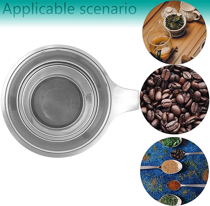 Daycount Stainless Steel Reusable Filter, Tea Baskets Mesh Coffee Espresso - Image 3