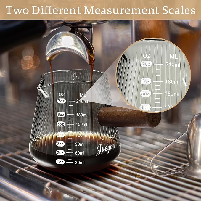 Joeyan Espresso Measuring Cup, 7oz Gray Espresso Shot Cups - Image 3