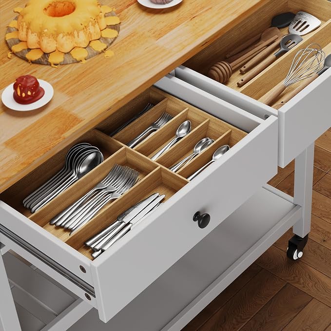 Gizoon Kitchen Island Cart on Wheels - Image 6