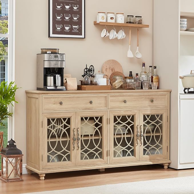 Joaxswe Large Sideboard Buffet Cabinet Set of 2 - Image 8
