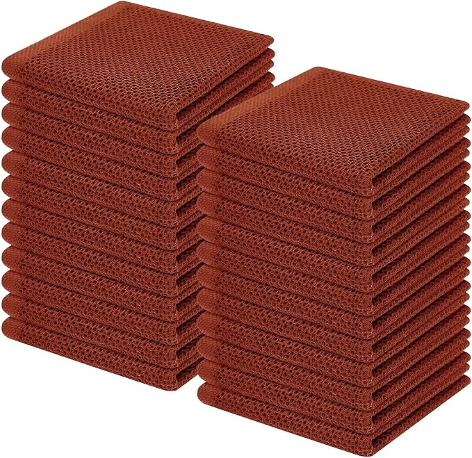 Homaxy 100% Cotton Waffle Weave Kitchen Dish Cloths, Ultra Soft Absorbent Quick by Homaxy
