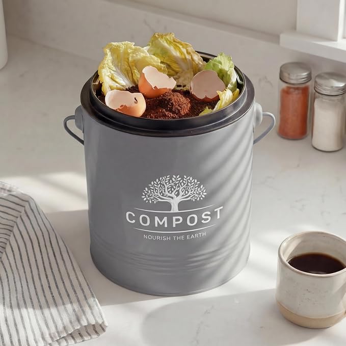 Perfnique Kitchen Compost Bin, 1.3 Gallon Countertop Compost Bin - Image 7