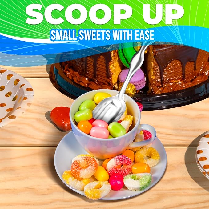 20 Pcs Small Scoops for Canisters – Mini Scoops for Candy, 5.8" Length - Image 7