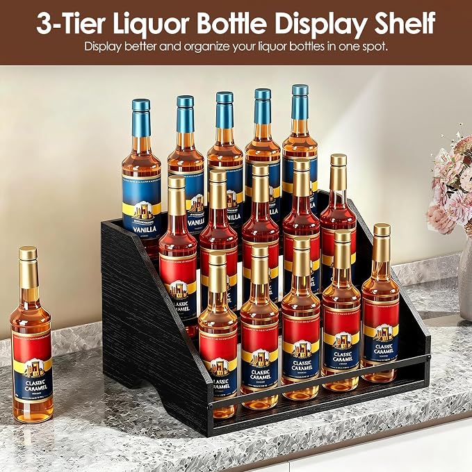 Nuovoware Coffee Syrup Rack, 3-Tier Syrup Bottle Organizer - Image 2