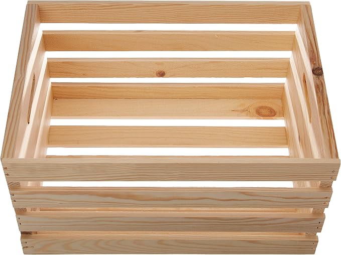 HOUSEWORKS 67140 18" Lx12.5 Wx9.5 H Large Crates & Pallet Wood Crate - Image 3