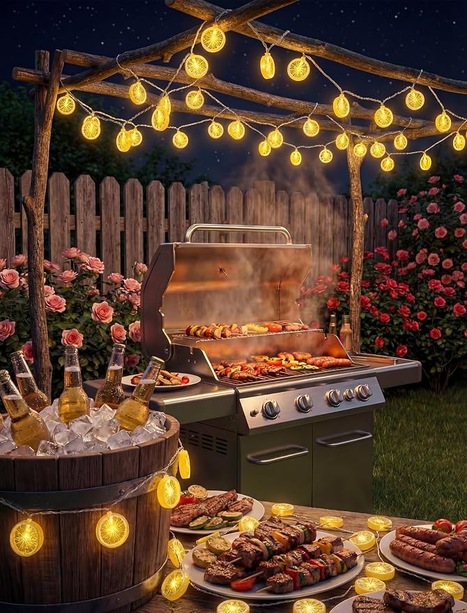 Lemon String Lights, 8.5Ft Summer Patio String Lights - Image 3