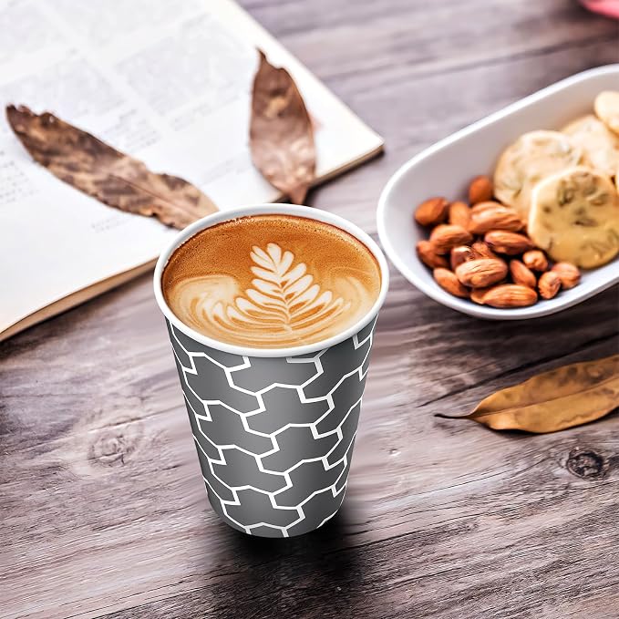 Coffee Cups 12 oz Paper Cups 240 Pack, Disposable Coffee Cups 12 oz Hot Cup - Image 6