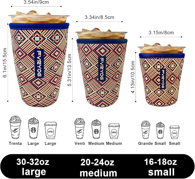 Reusable Insulated Neoprene Iced Coffee Sleeves - Image 7