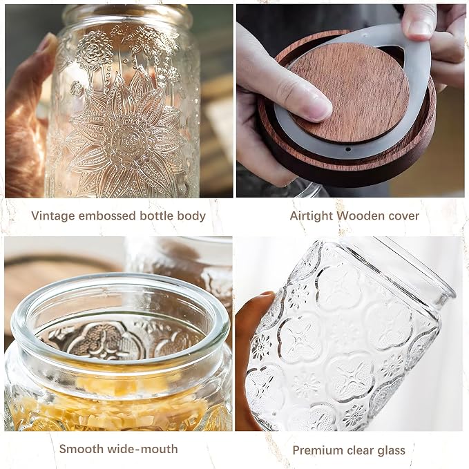 Custde 23.7 fl oz Vintage Glass Jar - Image 5