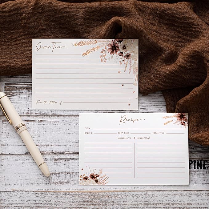 Outus 50 Pieces 4x6 Recipe Cards, Double Sided Blank Cards - Image 5