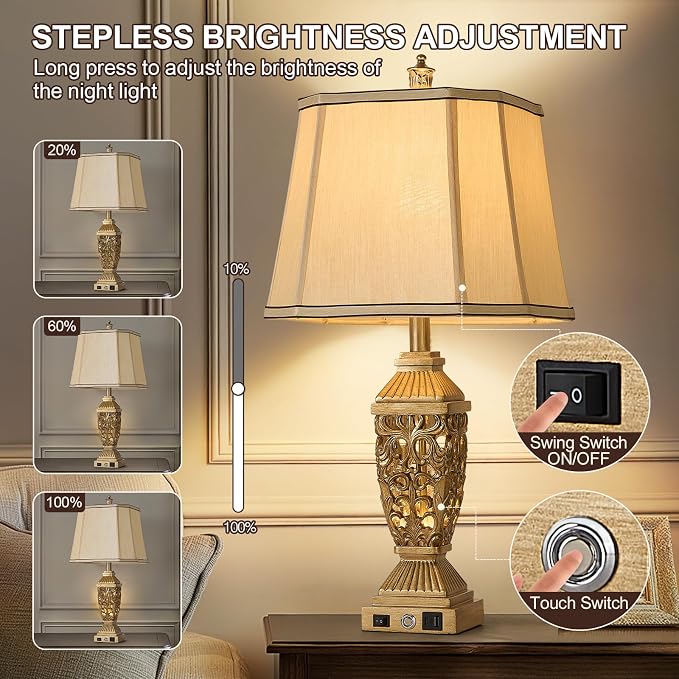 AIDENOEY 27.5“ Farmhouses Table Lamp - Image 4