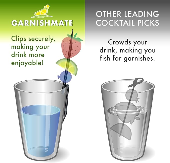 Garnishmate PACK OF 30 Clip On Garnish Holder Pick Cocktail Accessory - Image 2