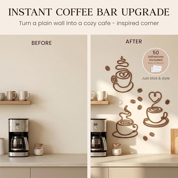 Woodamore Vintage Coffee Line Art Signs - Image 5