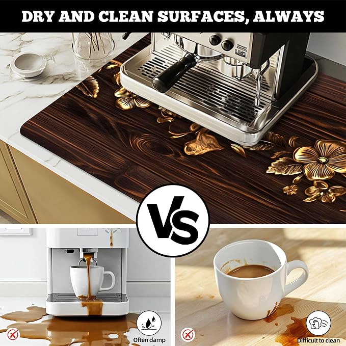 Dish Drying Mat Large Coffee Mat Absorbent Drying Mat - Image 2