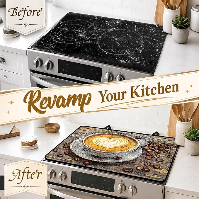 Multi-Design Stove Top Cover for Glass/Electric Stoves, 3-in-1 Counter - Image 4