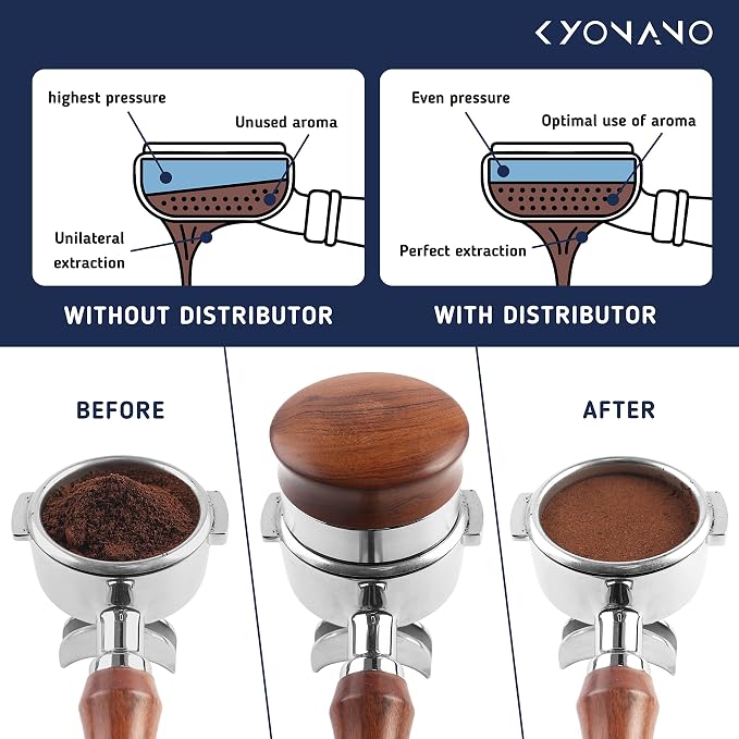 KYONANO Dalbergia Odorifera Wooden Coffee Distributor 51mm - Image 5