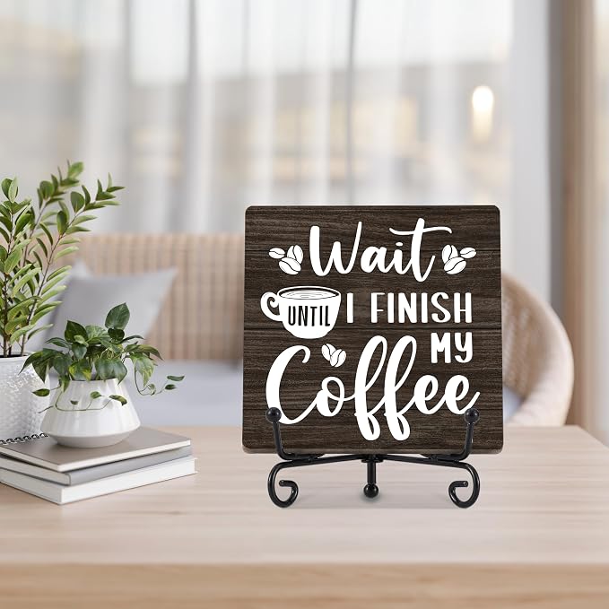 Coffee Bar Decor, Farmhouse Kitchen Table Decorations, Cafe Station Accessories - Image 5