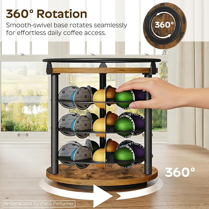 YATINEY Coffee Pod Holder for K Cup, 4 Tier Holder for Vertuo, Coffee Pod - Image 2