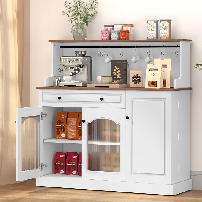 ARTPOWER Farmhosue Coffee Bar Cabinet - Image 5