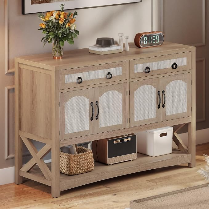 DWVO 47.2" Rattan Buffet Sideboard Cabinet - Image 5