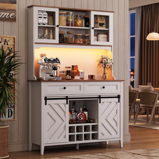Garvee 72" Farmhosue Bar Cabinet by Garvee