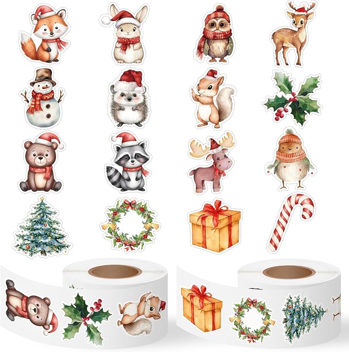 Haooryx Christmas Animal Sticker Roll by Haooryx