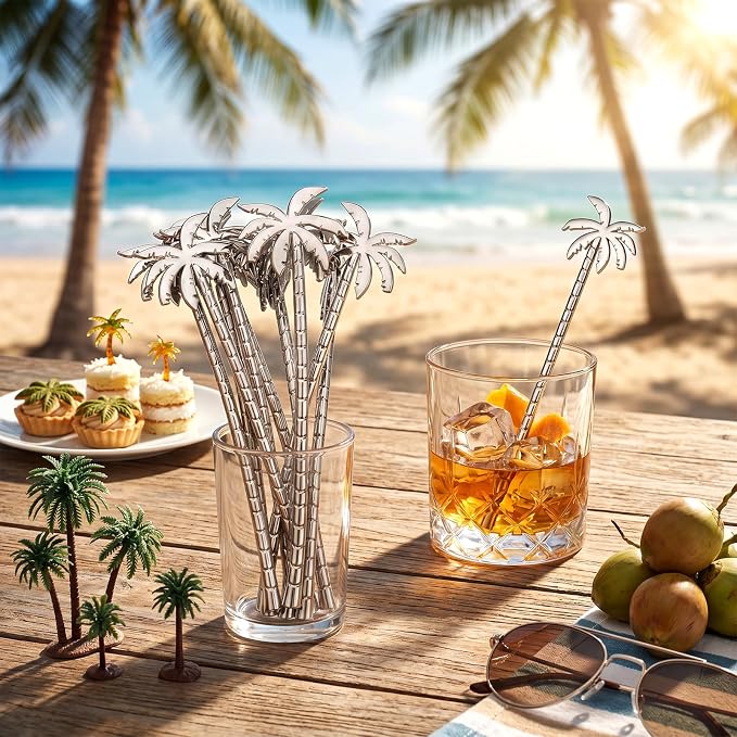 LemonRoad 10 Pcs Coffee Swizzle Sticks Stainless Steel Reusable 7.8 Inches - Image 3