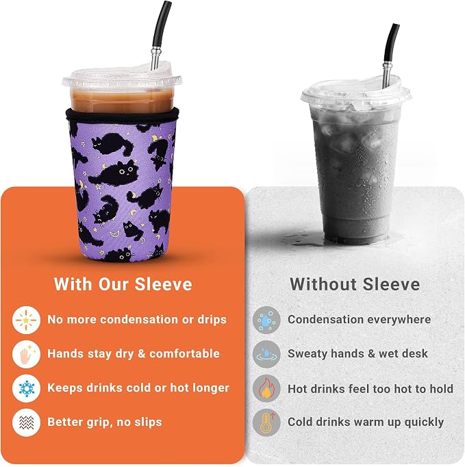 Iced Coffee Sleeve Reusable Medium 22-28oz - Image 5