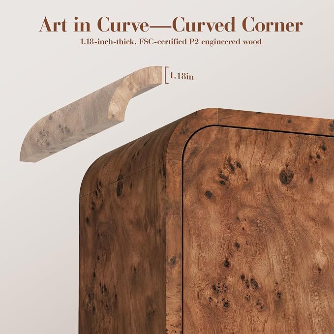 Curved Buffet Storage Cabinet - Image 6