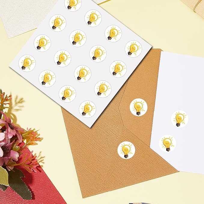 CREATCABIN 128Pcs Light Bulb Stickers Plastic Decal Self-Adhesive Waterproof - Image 4