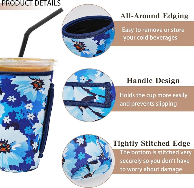 3 Pack Iced Coffee Sleeve Insulator Sleeves - Image 4