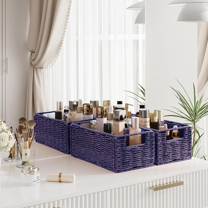 Vagusicc Wicker Storage Basket, Small Storage Baskets - Image 3