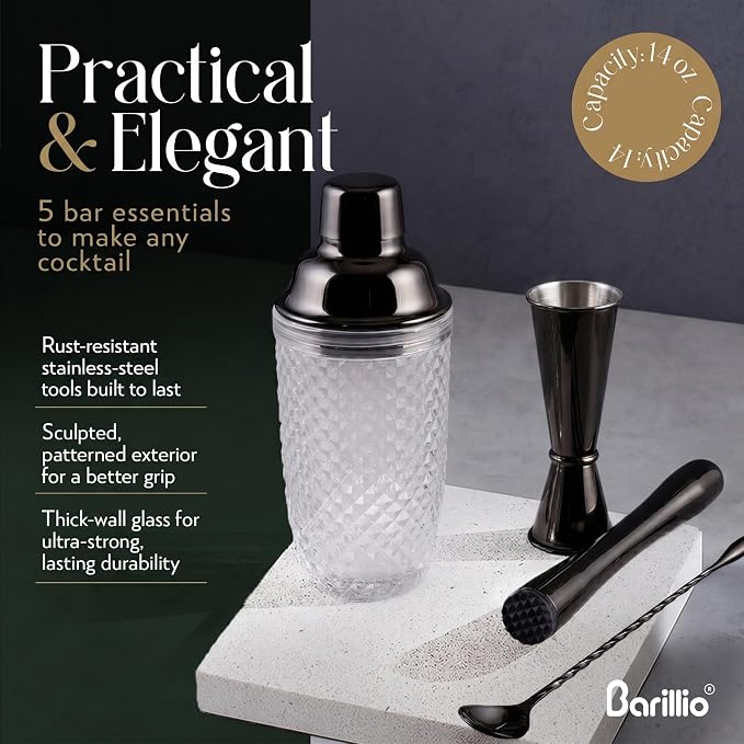 Barillio Glass Cocktail Shaker Set - Image 4