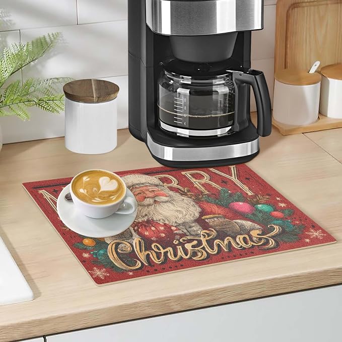 Coffee Mat Coffee Bar Station Maker Machine Pot Table Spill Mat Leather - Image 5