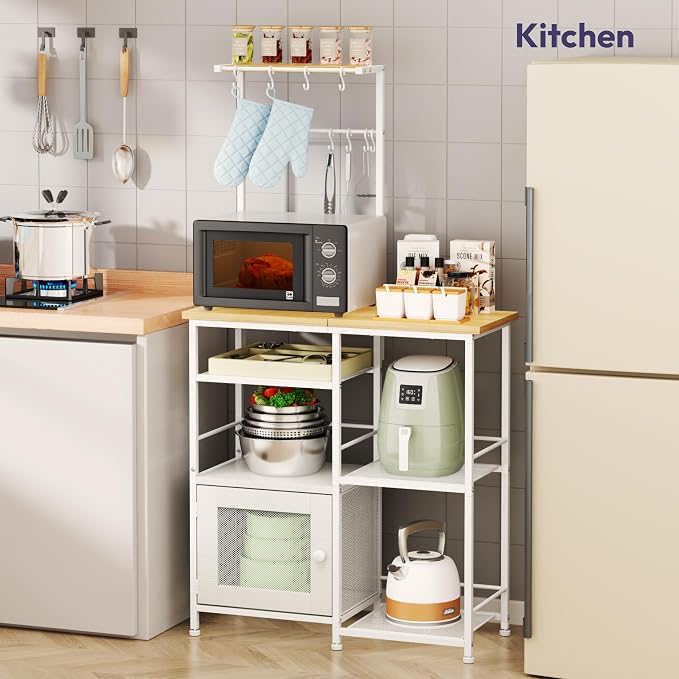 SWTYMIKI Bakers Rack with Storage - Image 7