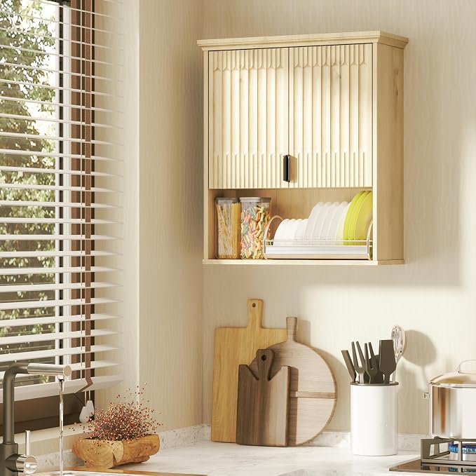 FLOWBACK Bathroom Wall Cabinet Over The Toilet Storage, 23.5×31.4 Inch Wall - Image 7