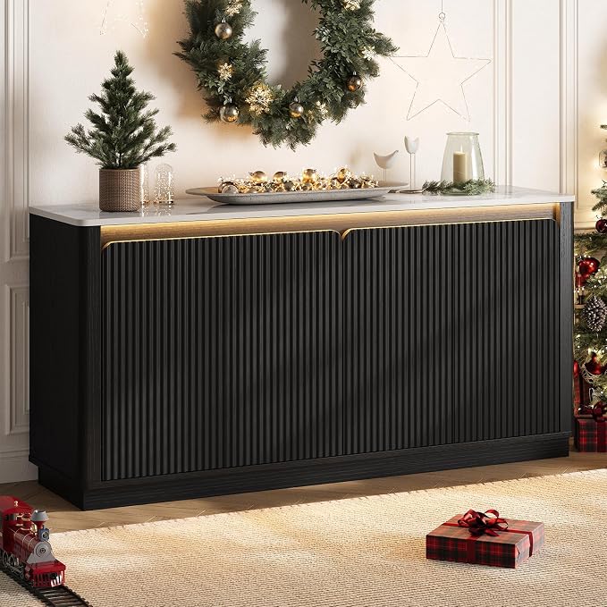 ONBRILL 61" Fluted Buffet Cabinet by ONBRILL