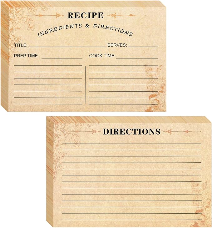 Outus 80 Pack 4 x 6 Inch Vintage Recipe Cards by Outus