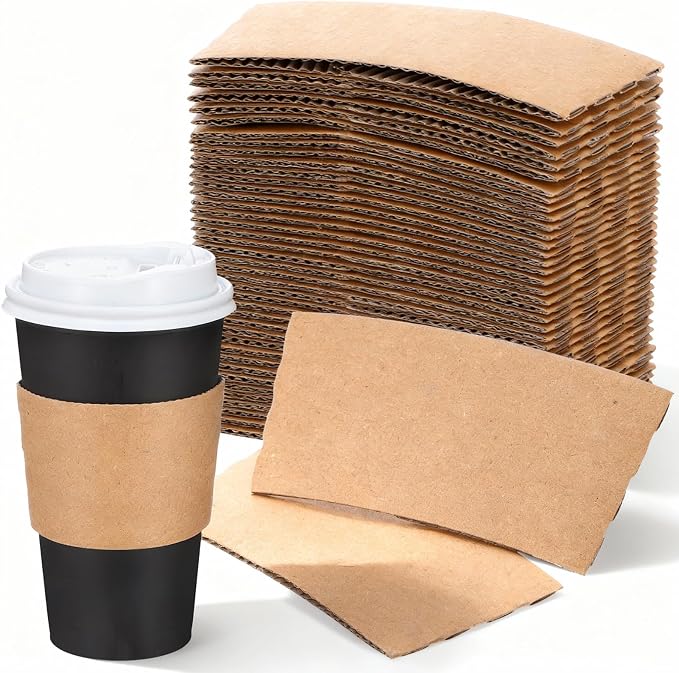 200 Pack Coffee Cup Sleeves, Disposable Paper Cup Sleeve by Unknown
