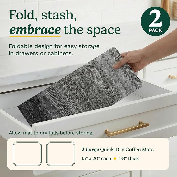 Cuisinart Coffee Mat for Countertop-Quick-Dry Absorbent Coffee Bar Mat for - Image 6