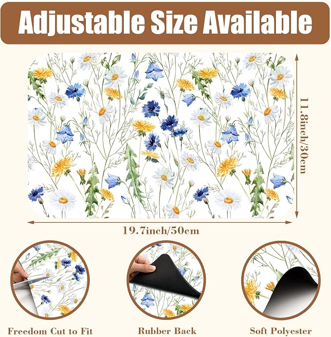 Watercolor Wildflower Dish Drying Mat - Image 2