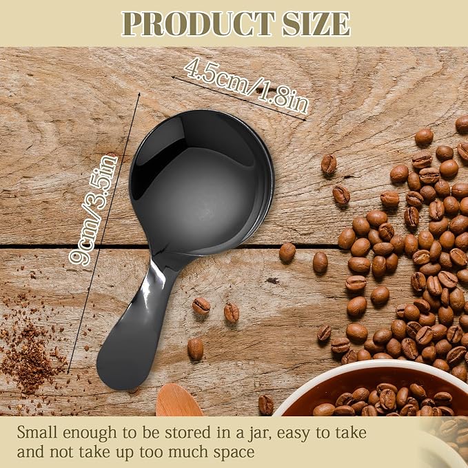 5 Pack Short Handle Scoops, Stainless Steel Mini Scoops Small Spoons, Versatile - Image 2