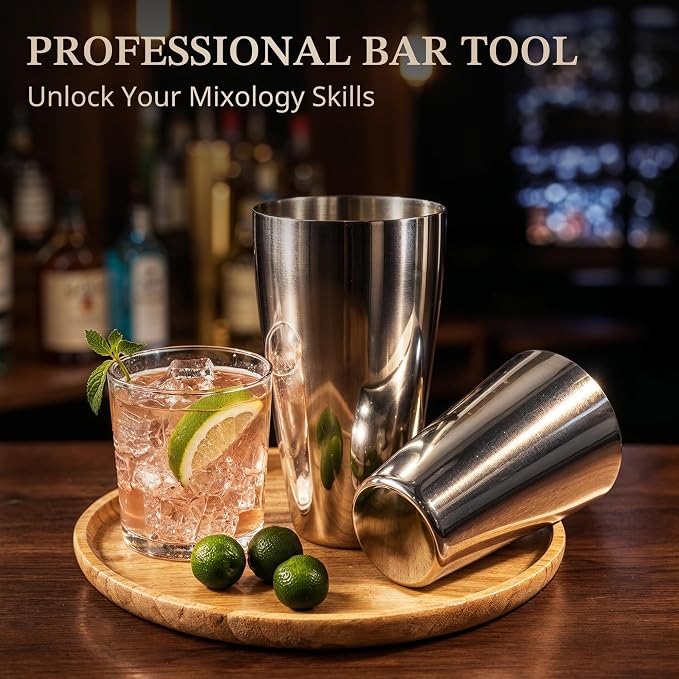 KITESSENSU Cocktail Shaker Set, 2-Piece Boston Shaker Set - Image 8
