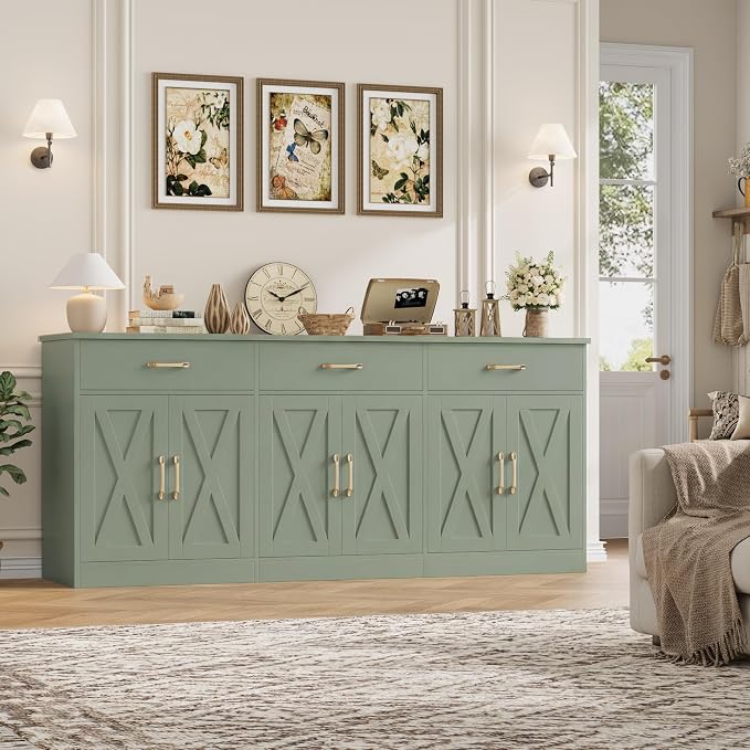 HOSTACK 71" Large Sideboard Buffet Cabinet - Image 6